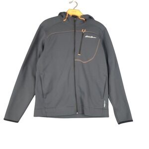 Eddie Bauer Mens Motion Full Zip Hooded Jacket Dark Gray FreeHeat Size S